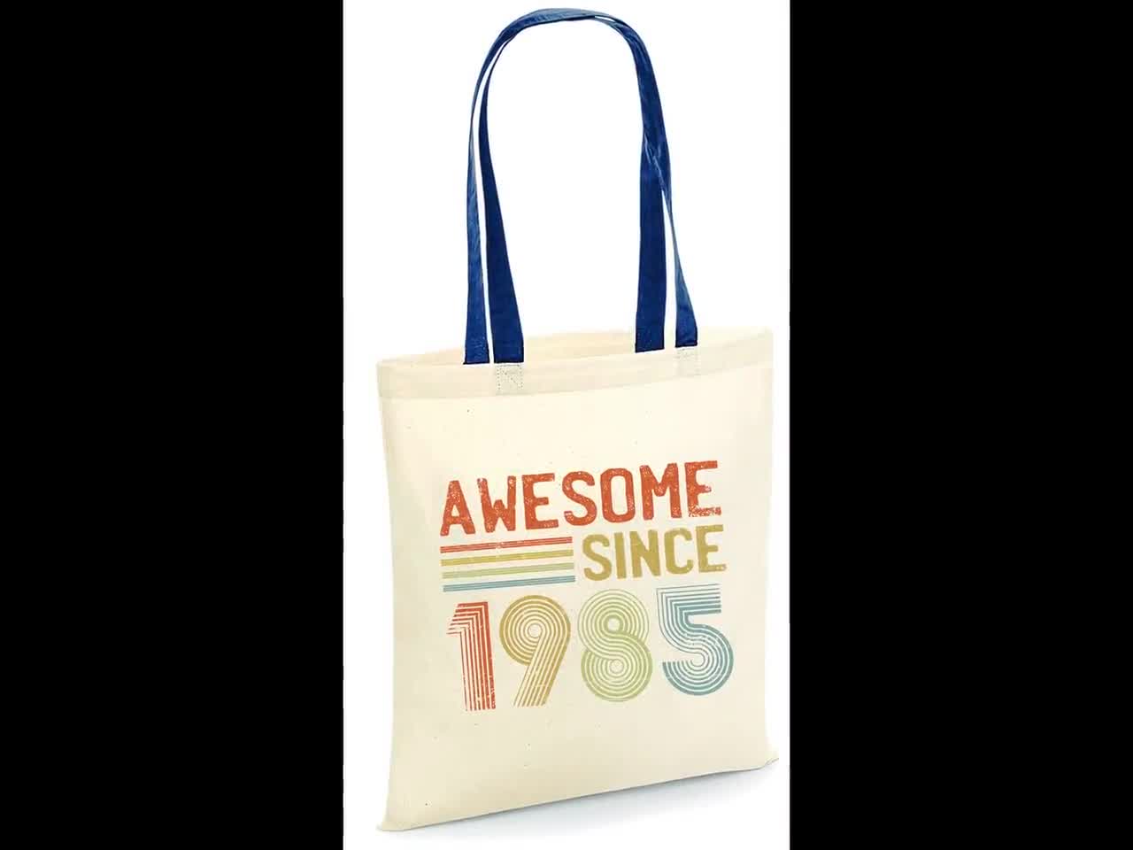 Awesome Since 1985 Tote Bag, 40th Birthday Tote Bag, Retro